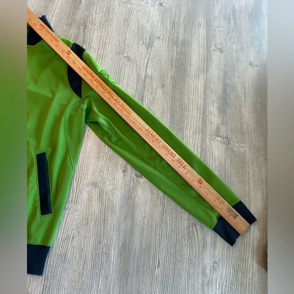 Under Armour Men's Track Jacket Neon Med Green Gray Full Zip, Gym Fitness Casual - Picture 9 of 10